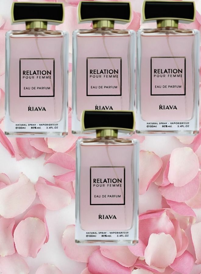 Riva 4 pieces Riava perfume for woman 100ML