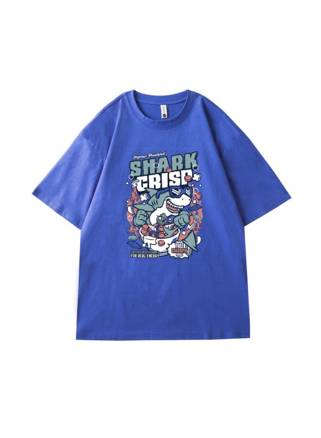 Simple And Versatile Sateen Cotton Letter T-shirt Men's Summer Loose Solid Color Print Short Sleeve Couple Basic T-shirt
