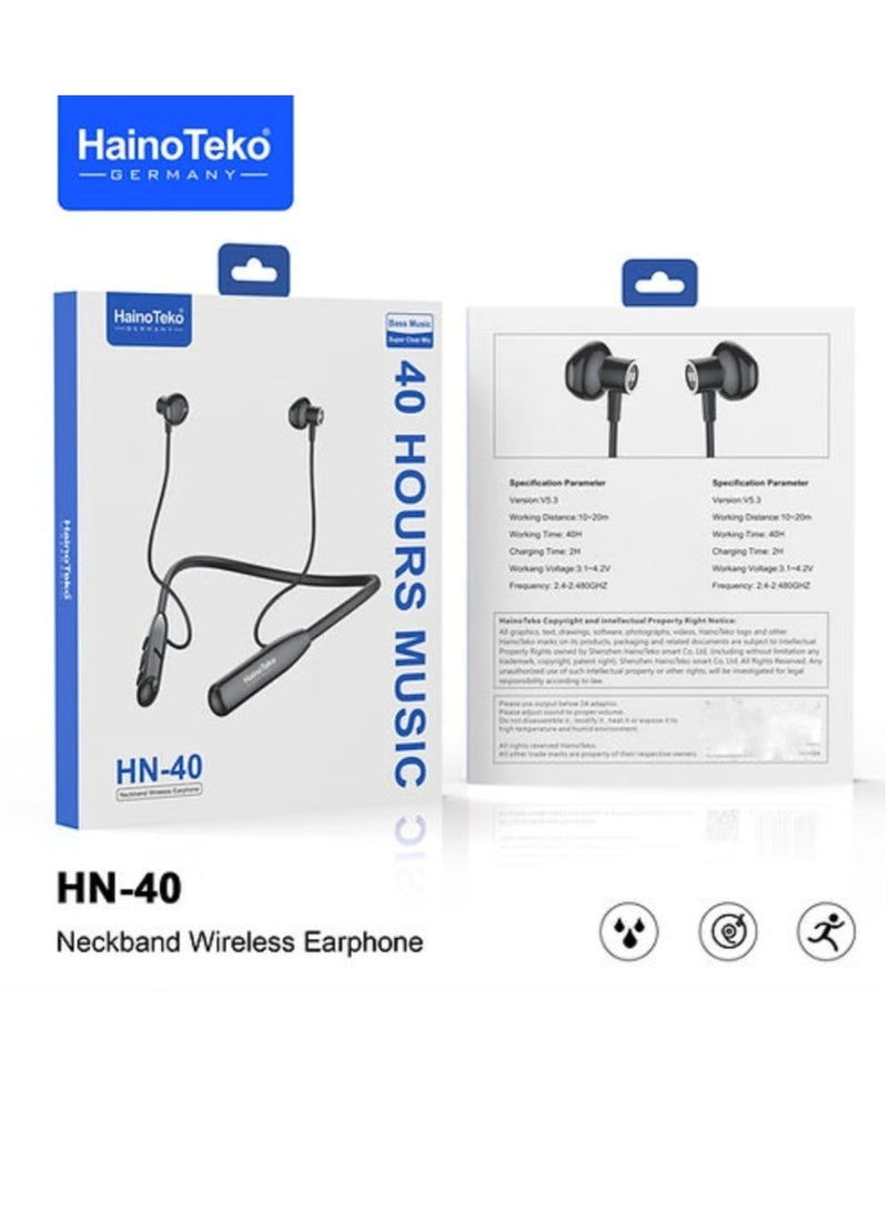 Haino Teko HN-40 Wireless Bluetooth Neckband Earphone - Image 2