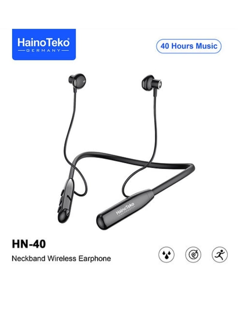Haino Teko HN-40 Wireless Bluetooth Neckband Earphone - Image 1