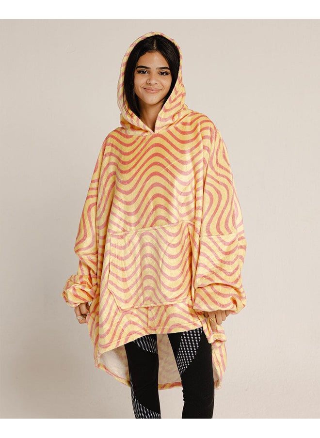 In Your Shoe - Wavy Hoodie Blanket - Image 1