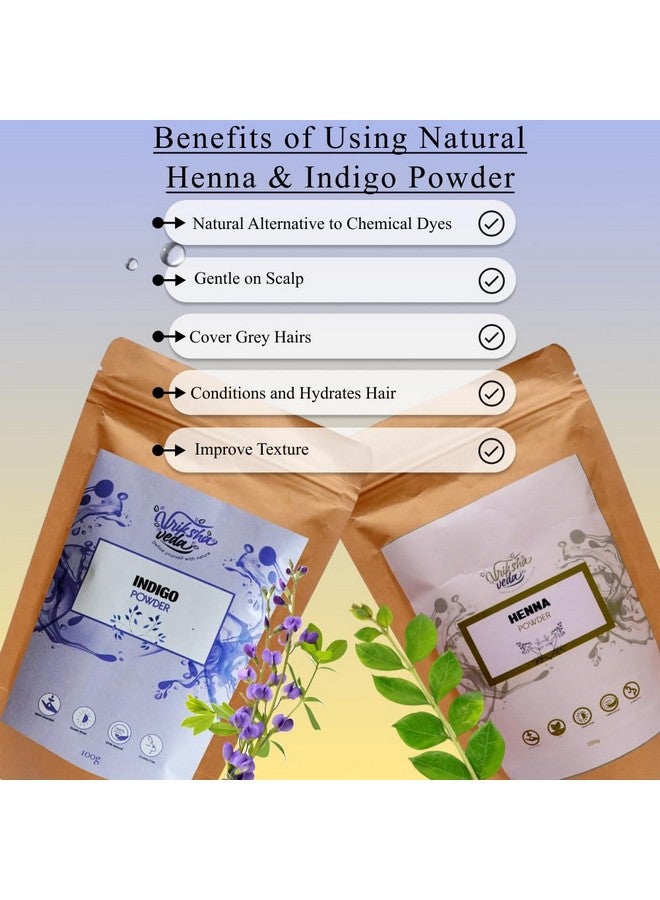 Vriksha Veda Henna Powder 200g | Buy 2 Packs & Get Indigo Powder 100g Free - Image 2