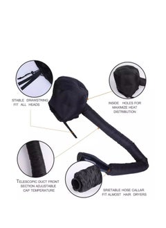 BLUE CORAL Soft Bonnet Hood Hairdryer Attachment, Adjustable Hooded Bonnet for Hand Held Hair Dryer - Drying Styling Curling Deep Conditioning (Black)  - Image 4