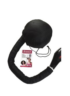 BLUE CORAL Soft Bonnet Hood Hairdryer Attachment, Adjustable Hooded Bonnet for Hand Held Hair Dryer - Drying Styling Curling Deep Conditioning (Black)  - Image 5