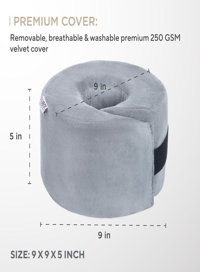 FOVERA Foot Elevator Pillow with Adjustable Hook and Loop - for Heel and Ankle Pressure Ulcers, Sores or Injuries - Spiral Cut Design - Ideal for Foot, Ankle, Knee Joint, and Leg Injury - Image 4