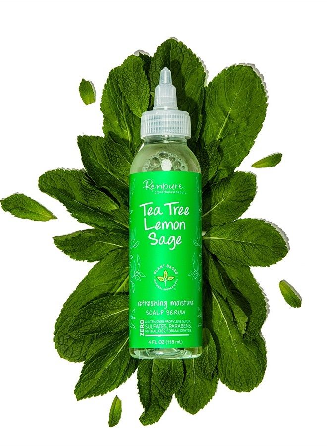Renpure Plant-Based Beauty Tea Tree Lemon Sage Refreshing Moisture Scalp Serum, 4 Fluid Ounces - Image 3
