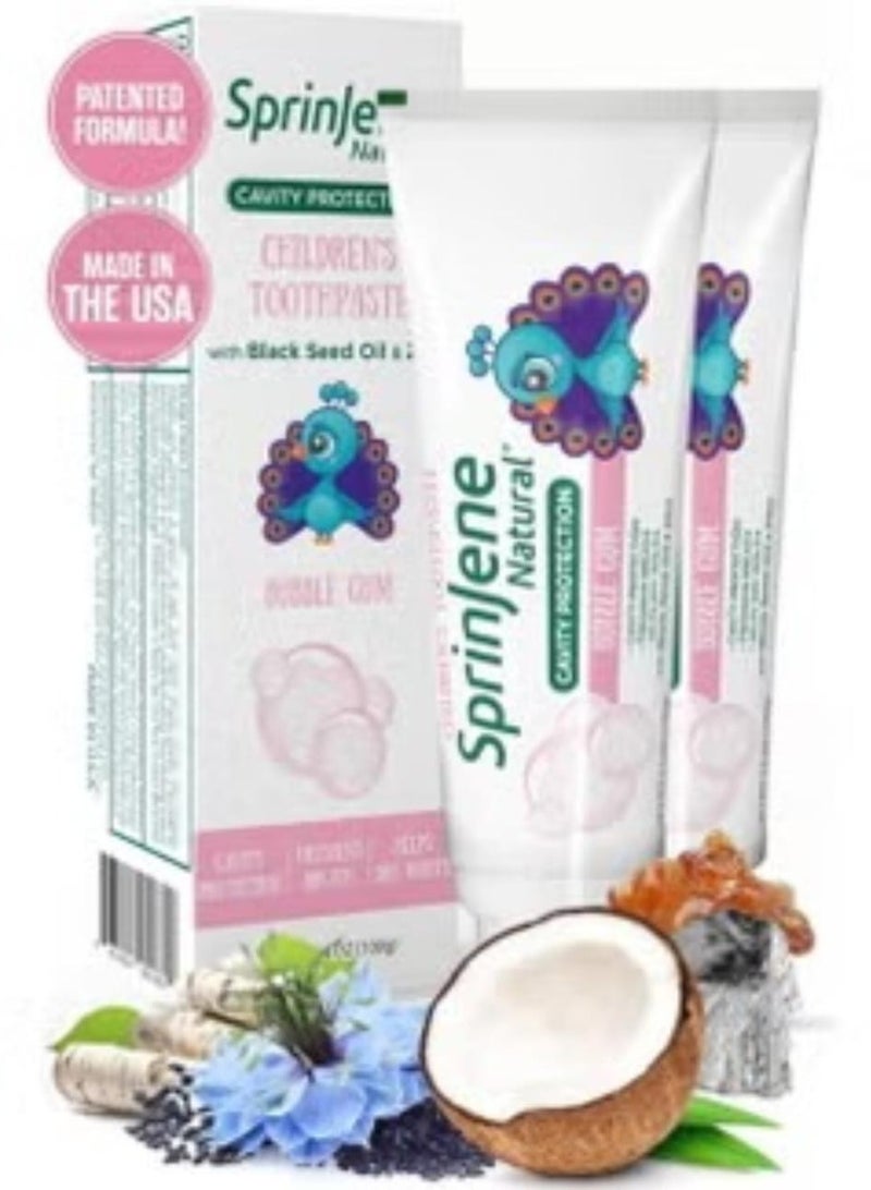 سبرين جين سبرينجين ناتشرال معجون اسنان للأطفال حماية من التسوس بنكهة العلكة - 100 جم