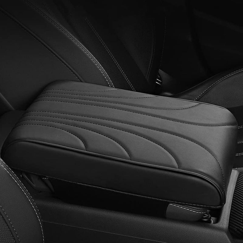 DURASIKO Upgraded Car Center Console Pad,Elbow Rest Pillow,PU Leather Armrest Cushion, Relieve Arm Fatigue,Great for Long-time Driving,Universal Car Armrest Seat Box Cover Protector for Most Vehicles - Image 1