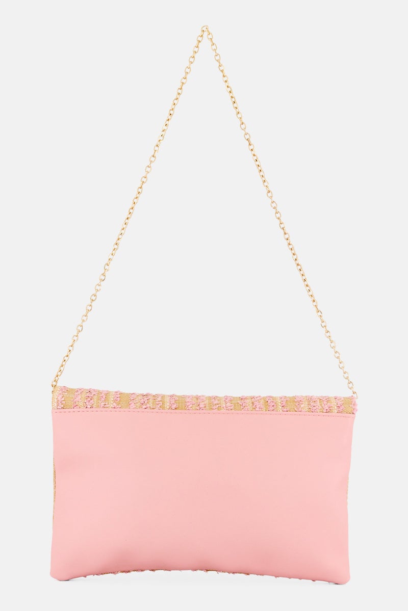 Urban Expressions Women Textured Cross Body Bag 28 L x 18 H x 1 W cm, Lilac - Image 2