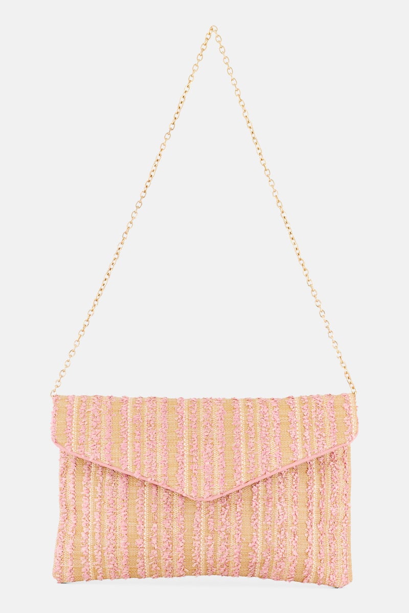 Urban Expressions Women Textured Cross Body Bag 28 L x 18 H x 1 W cm, Lilac - Image 1