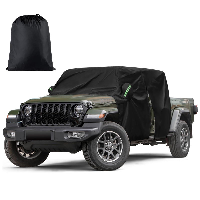 Car Cab Cover for Jeep Gladiator 20202025 Migaven Waterproof Cover with Driver Door Zipper Windproof Straps All Weather Snow Rain UV Protection
