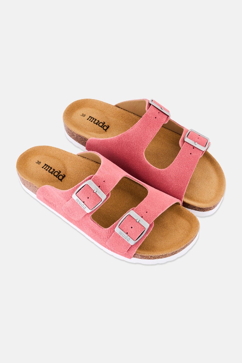 Mudd Women Slip On Cork Sandals, Pink - Image 2