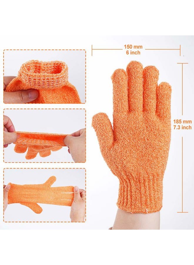 CVNDKN 16 pcs Exfoliating Shower Gloves,Double Sided Exfoliating Bath Gloves Deep Clean Dead Skin for Spa Massage Beauty Skin Shower Body Scrubber Bathing Accessories.-8 Multi-Colors - Image 2