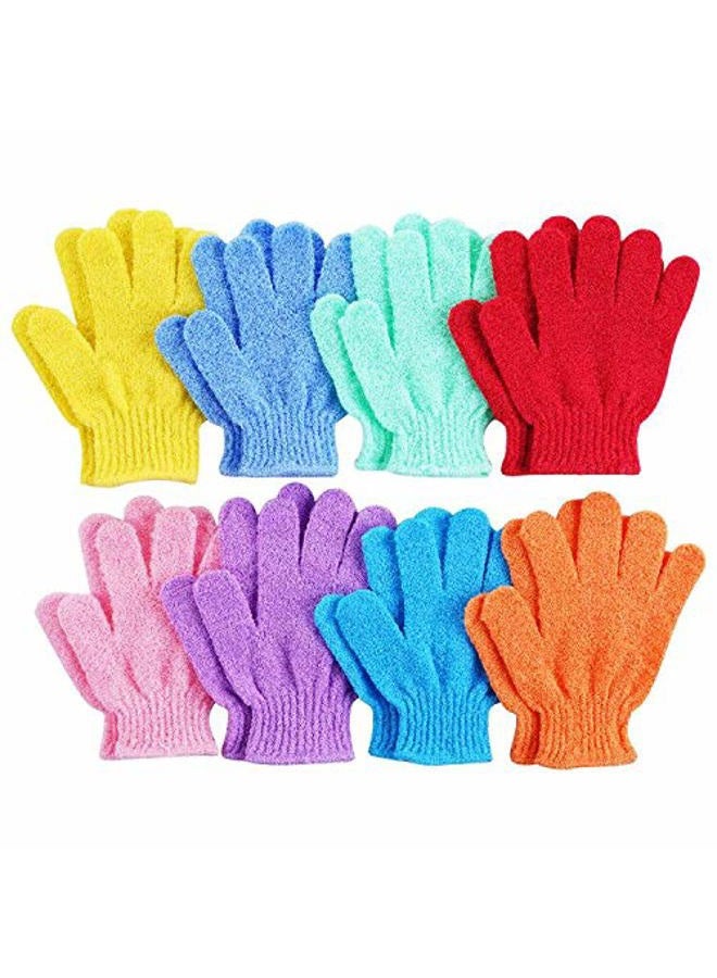 CVNDKN 16 pcs Exfoliating Shower Gloves,Double Sided Exfoliating Bath Gloves Deep Clean Dead Skin for Spa Massage Beauty Skin Shower Body Scrubber Bathing Accessories.-8 Multi-Colors - Image 1