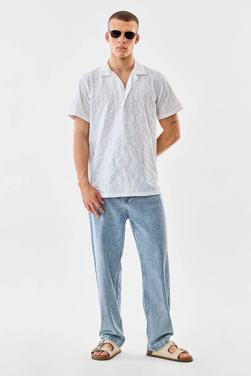 SNITCH قميص مطرز بقصة بوكس