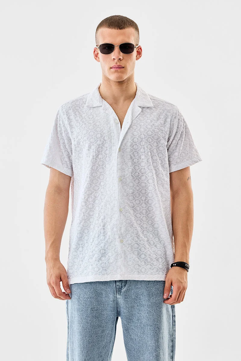 SNITCH قميص مطرز بقصة بوكس