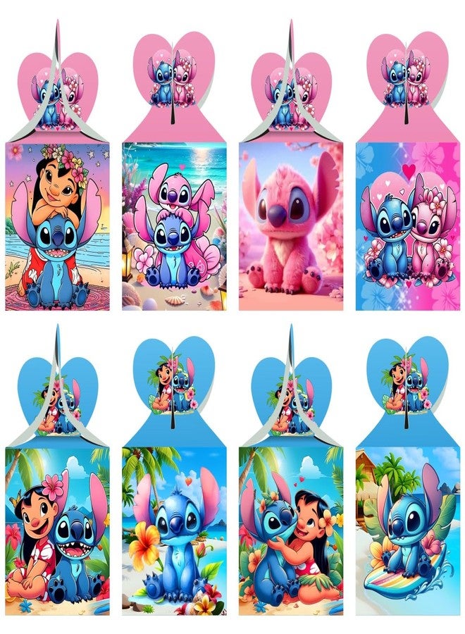 ARHAVI 12pcs Stitch Party Gift Candy Boxes Goodie Boxes, Stitch Party Supplies for Kids Birthday Decorations - Image 1