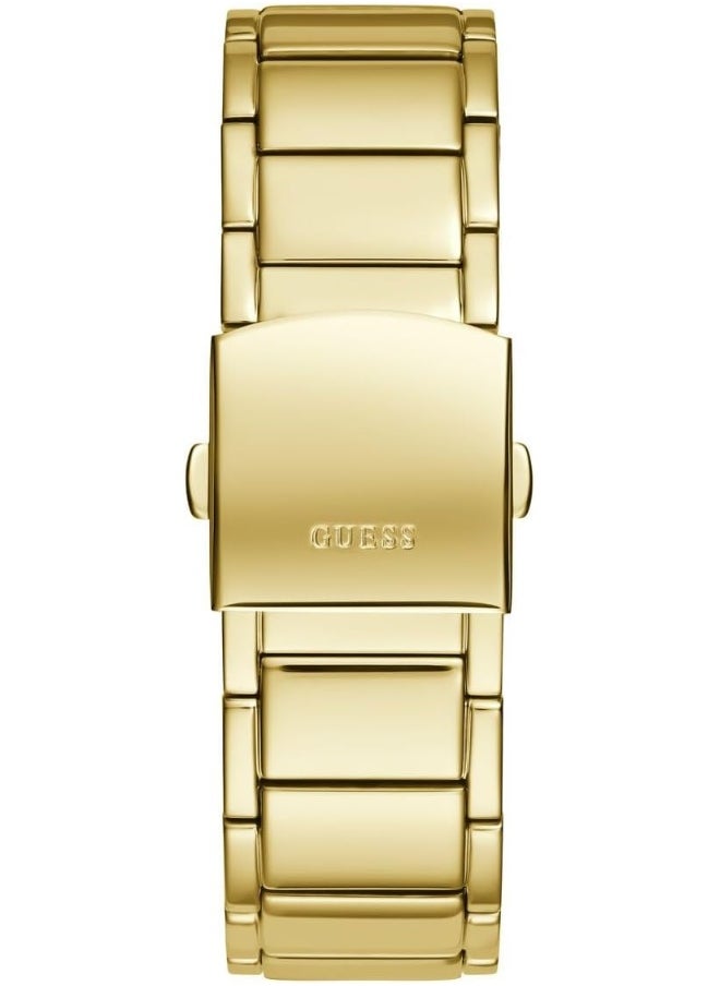GUESS Guess US Men's Black and Gold-Tone Square Multifunction Watch  - Image 3