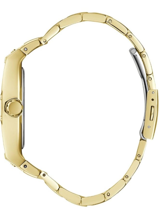 GUESS Guess US Men's Black and Gold-Tone Square Multifunction Watch  - Image 2