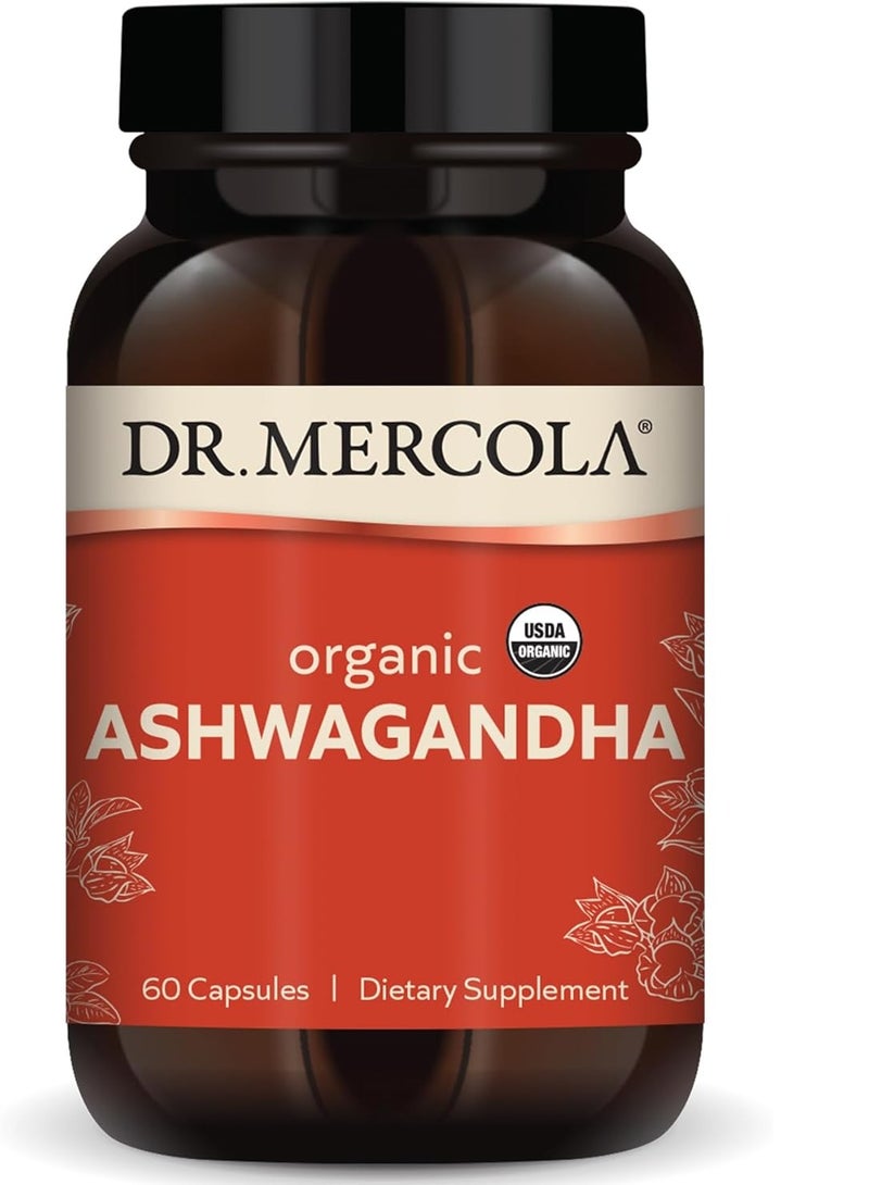 دكتور ميركولا أشواغاندا العضوية تدعم إنتاج الطاقة، 60 كبسولة، 30 حصة - Image 1