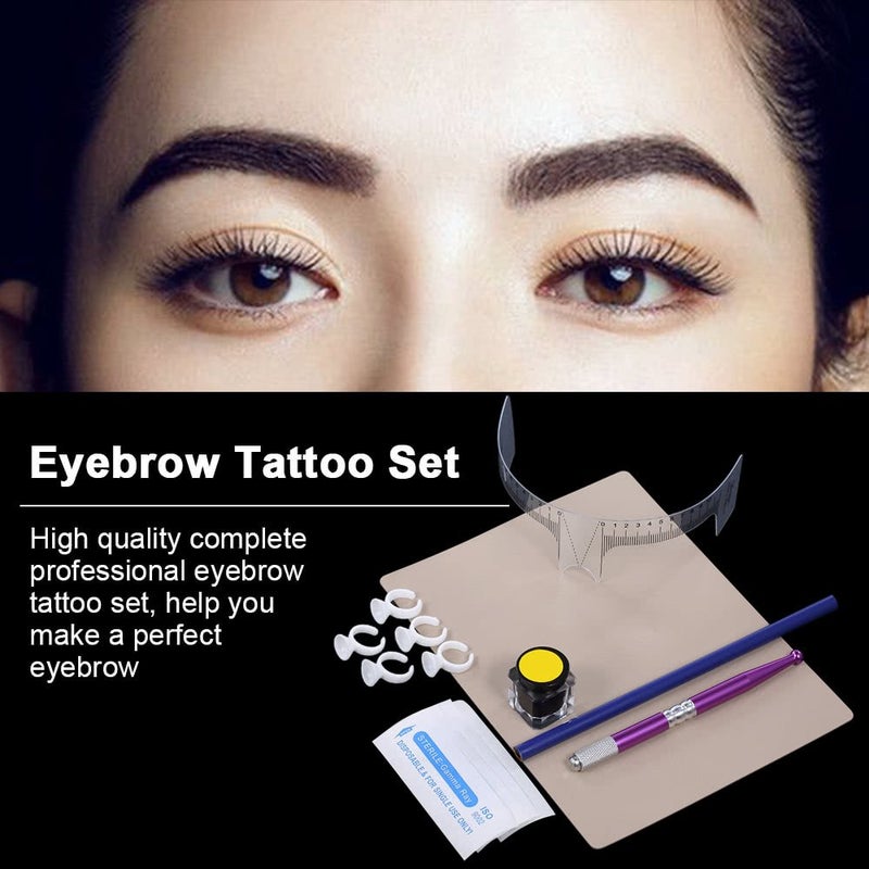 DAONPHARI Eyebrow Microblading Kit Tattoo Set With 5 Needles Ruler Eyebrow Pigment - Image 5