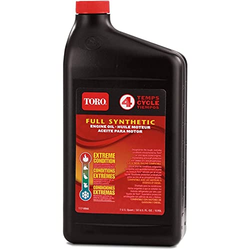 Toro Full Synthetic SAE 10W-30 4-Cycle Engine Oil 32 Ounce Bottle 138-6053 - Image 2