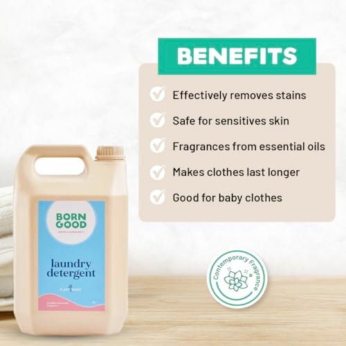 Born Good Natural Laundry Liquid Detergent | 5000ml | Brazilian Rosewood Fragrance | Plant-Based, Non-Toxic, Eco-Friendly, Organic | Tough on Stains & Odour, Gentle on Skin & Fabrics Baby-Safe - Image 2