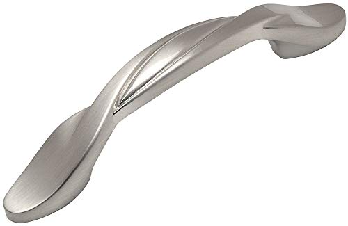 Cosmas 25 Pack - Cosmas 9009SN Satin Nickel Twist Cabinet Hardware Handle Pull - 3" Inch (76mm) Hole Centers - Image 5