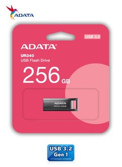 أداتا محرك فلاش UR340 سعة 256 جيجابايت USB 3.2 خفيف الوزن ومقاوم للماء | معدن الفضة | نقل سريع للبيانات  - Image 2