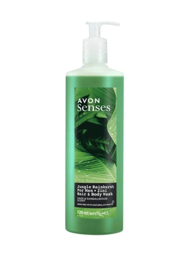 Senses Jungle Rainburst Hair & Body Wash: Sage & Sandalwood