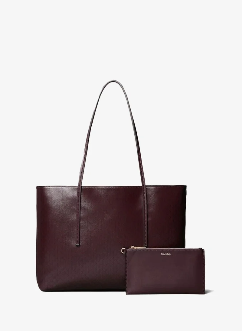 CALVIN KLEIN Aop Pouch On Strap Tote Bag