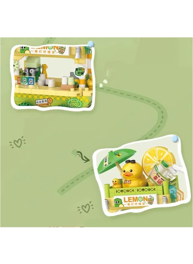 Mini City Shop Street View Building Blocks Model Set,Simulation Architecture Collection Particle Construction Building Bricks Toy,Home Decoration