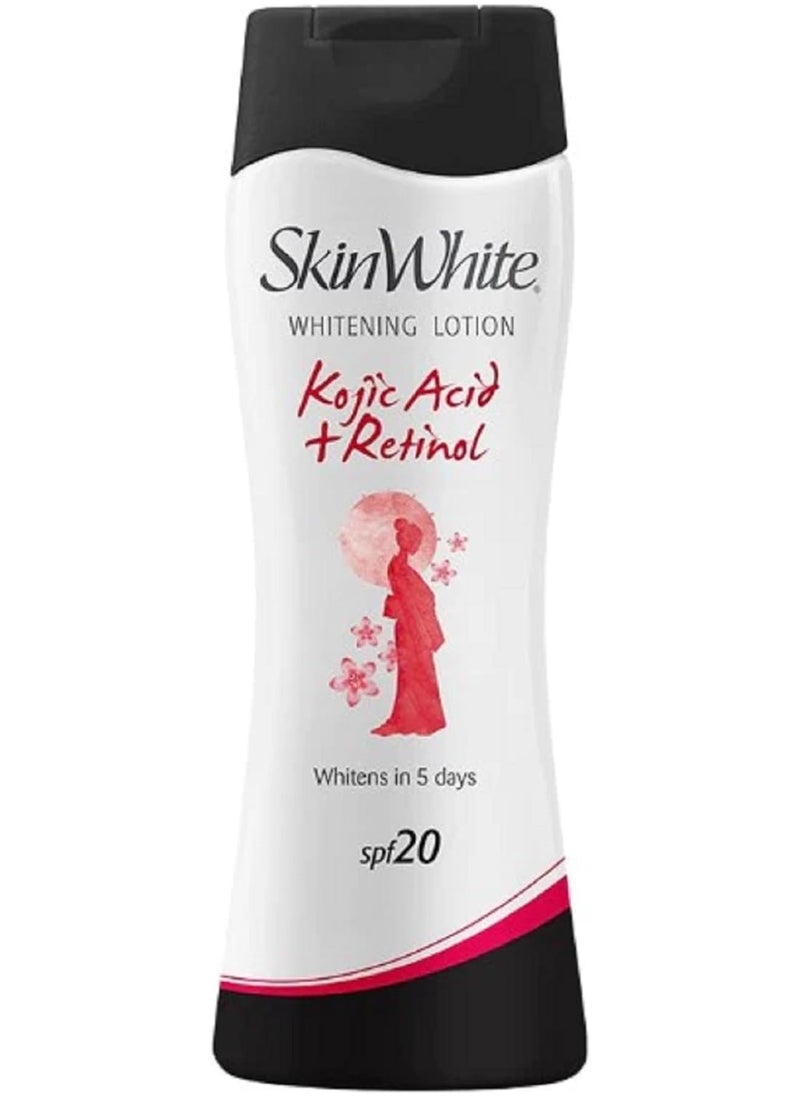 skin white Whitening Lotion Kojic Acid + Retinol SPF 20 200 ml 