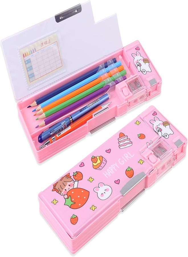 general Pop Up Multifunction Pencil Case for Girls and Boys Cute Cartoon Pen Box Organizer Stationery with Sharpener Schedule School Supplies Best Birthday Gifts for Kids - Image 1