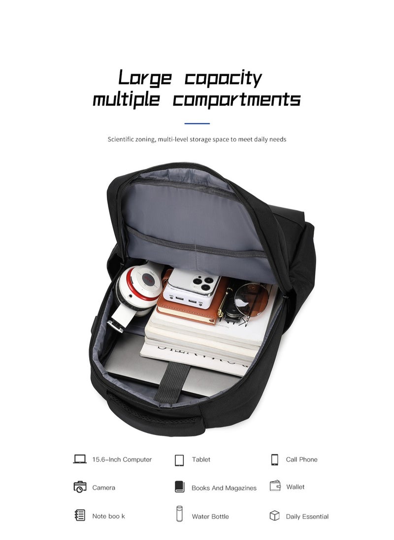 Rl-502 15.6-Inch Laptop Large Capacity Waterproof Business USB Charging Backpack, Black - pzsku/ZD26C67146C9CD6DF307EZ/45/_/1720960807/08fbd921-c914-420f-ada7-6a097c0c6b8d