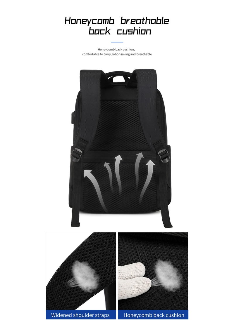 Rl-502 15.6-Inch Laptop Large Capacity Waterproof Business USB Charging Backpack, Black - pzsku/ZD26C67146C9CD6DF307EZ/45/_/1720960818/d2aa96a4-5e54-462b-be7a-cc4a228e8928
