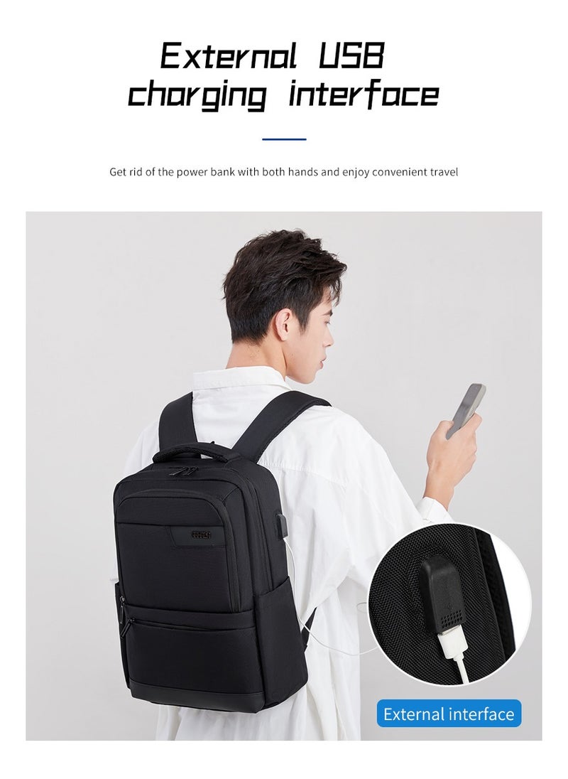 Rl-502 15.6-Inch Laptop Large Capacity Waterproof Business USB Charging Backpack, Black - pzsku/ZD26C67146C9CD6DF307EZ/45/_/1720960867/c88f1d6e-40e7-4817-ae7a-49e4720d16d4