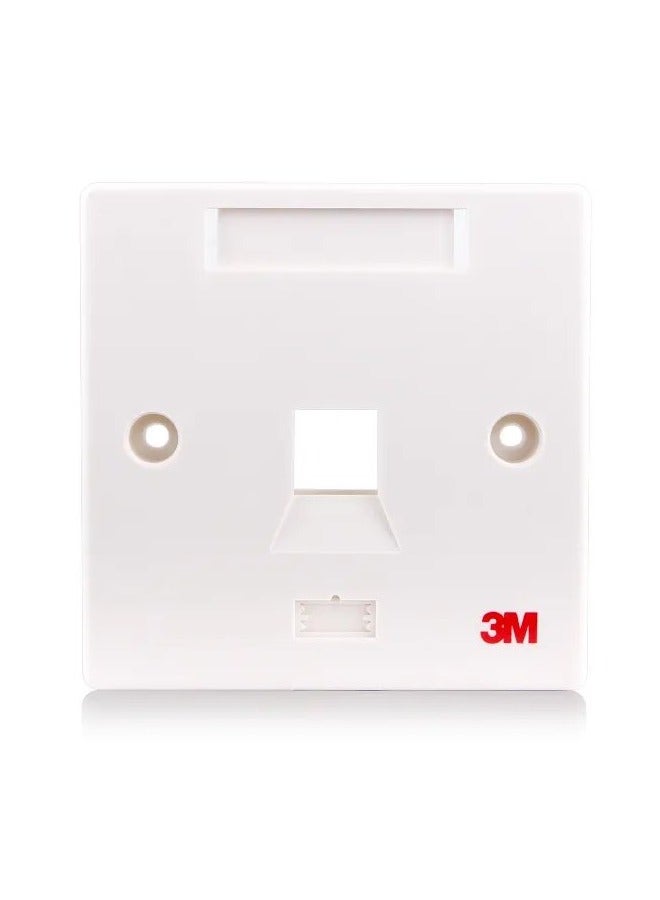 3M M3 Volition RJ-45 Face Plate, UK standard, for 1 Jack | VOL-FPUK-1K  - Image 1