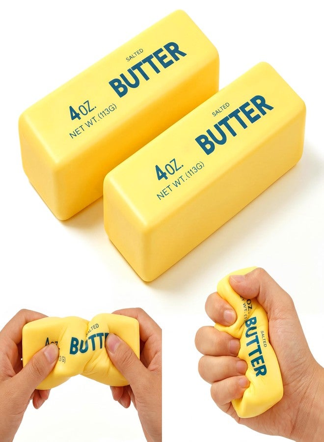 Uhomy 2Pcs Butter Squishy Toys Cute Squishies Slow Rising Sensory Squeeze Toys - Image 1
