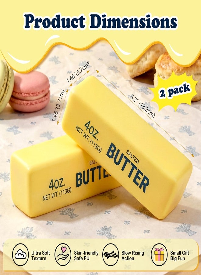 Uhomy 2Pcs Butter Squishy Toys Cute Squishies Slow Rising Sensory Squeeze Toys - Image 2