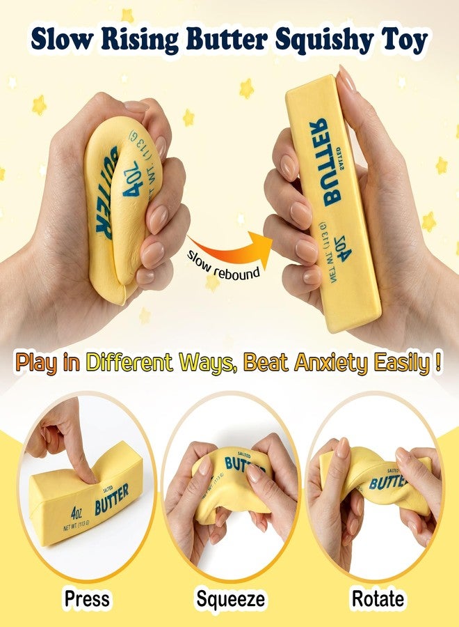 Uhomy 2Pcs Butter Squishy Toys Cute Squishies Slow Rising Sensory Squeeze Toys - Image 3