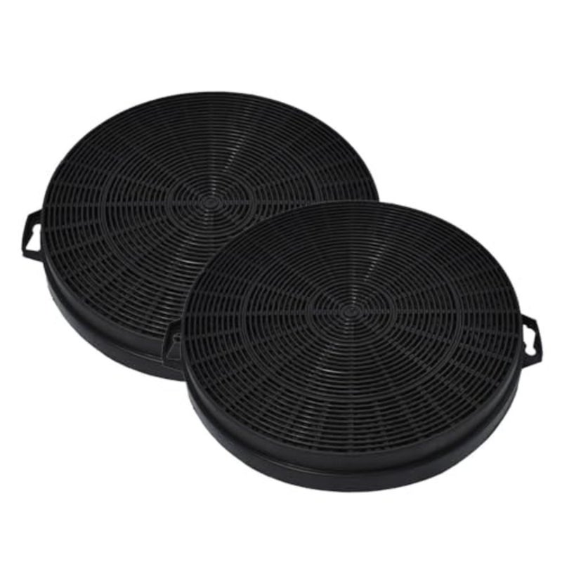حزمة فلتر كربون منشط مكونة من قطعتين لـ Whirlpool CHF210/1 Bosch 00353121 Bomann KF560 Baumatic S1 Whirlpool AKR688, AKR916, AKR671, AKR659 النوع 210 القطر 210 × 30 مم - Image 1