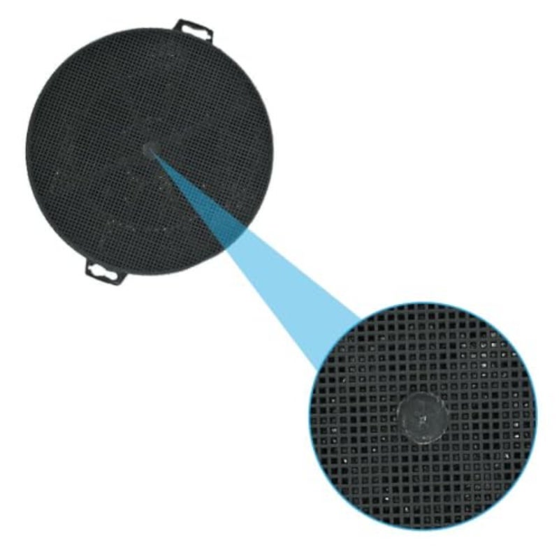 حزمة فلتر كربون منشط مكونة من قطعتين لـ Whirlpool CHF210/1 Bosch 00353121 Bomann KF560 Baumatic S1 Whirlpool AKR688, AKR916, AKR671, AKR659 النوع 210 القطر 210 × 30 مم - Image 5