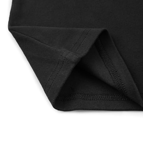 CUNYI Mock Neck Shirts Girls Boys Cotton Thermal Undershirt Long Sleeve Base Layer Tops Tees, Black 160 - Image 4