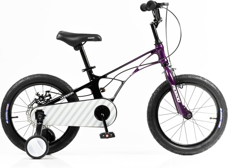 Mogoo Horizon Lightweight Magnesium Kids Bike 4-7 Years Old Boys Girls, Adjustable Height, Disc Handbrakes, Reflectors,16-Inch Bicycle w/Training Wheels - Image 1