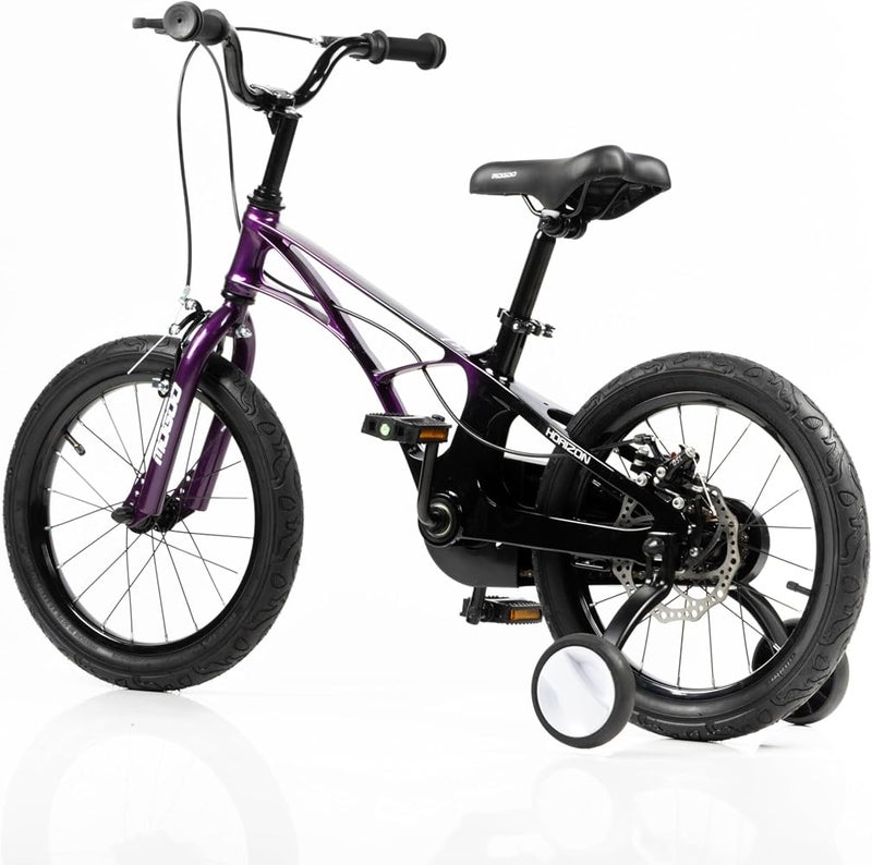 Mogoo Horizon Lightweight Magnesium Kids Bike 4-7 Years Old Boys Girls, Adjustable Height, Disc Handbrakes, Reflectors,16-Inch Bicycle w/Training Wheels - Image 3
