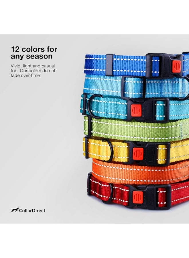 CollarDirect Reflective Dog Collar for a Small, Medium, Large Dog or Puppy with a Quick Release Buckle - Boy and Girl - Nylon Suitable for Swimming (18-26 Inch, Blue) - Image 5