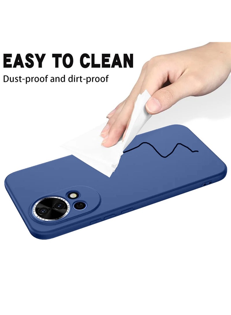Wtech Huawei nova 13 5G 2024 Premium Soft Liquid Silicone Case Cover - Navy Blue - Image 2
