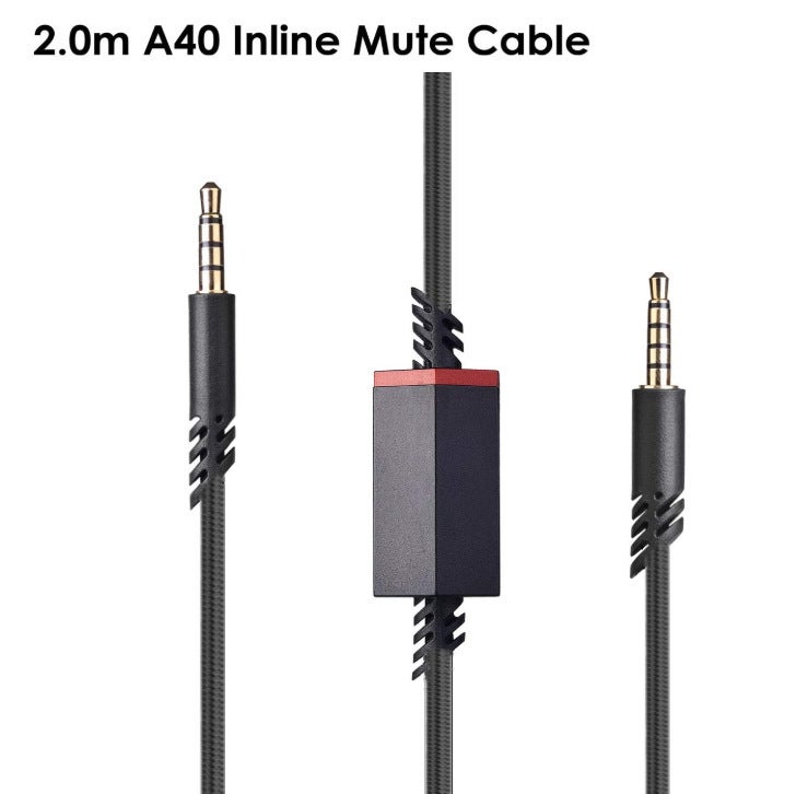 Premium Logitech Astro A10 A40 Headset Cable, 2M Braided WireSlider black TPE line Slider black TPE line 