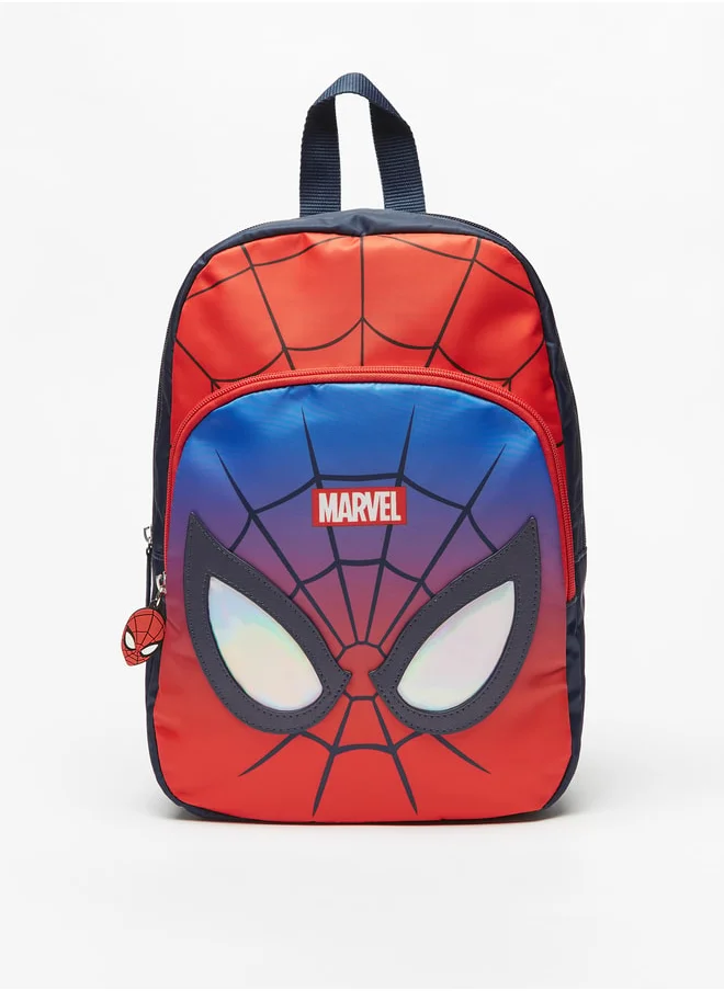 MARVEL Boys's Spider-Man Print Backpack with Zip Closure and Adjustable Straps
